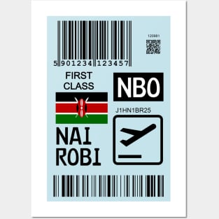 Nairobi Kenya travel ticket Posters and Art